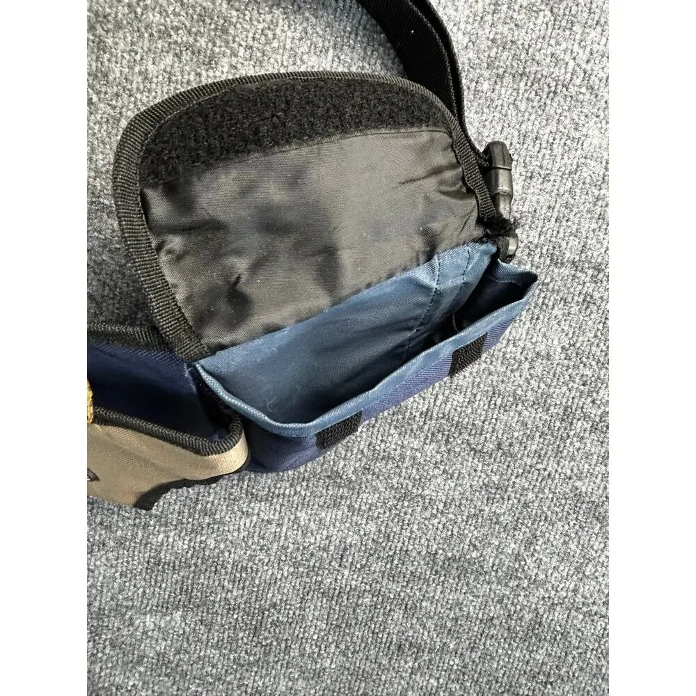 FLW Fishing Waist Tackle Bag Fanny Pack Utility Gear Bag Blue Tan - Picture 7 of 9